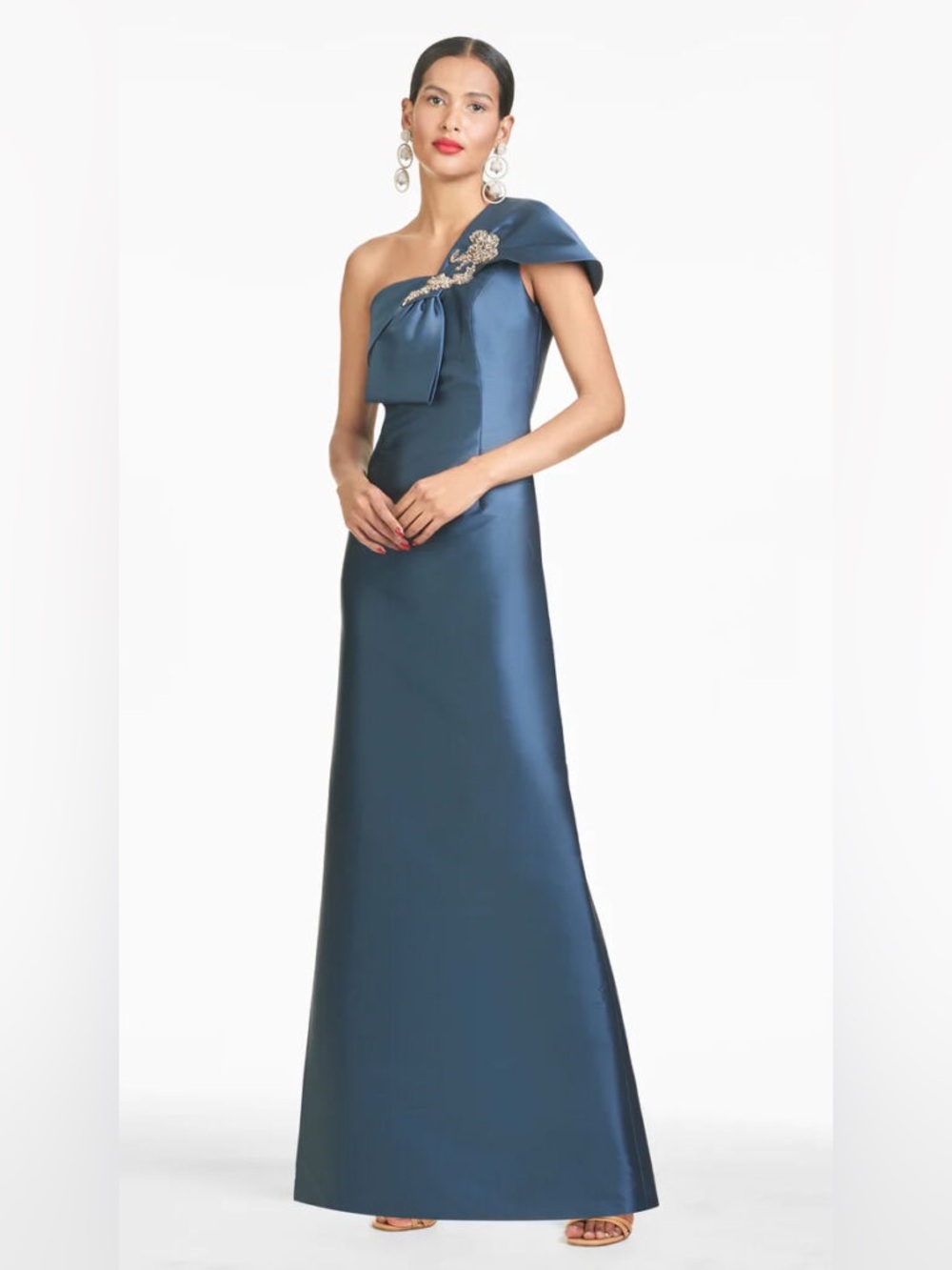 🆕 SACHIN & BABI Ines Maxi Dress in Steel Blue Sz 8